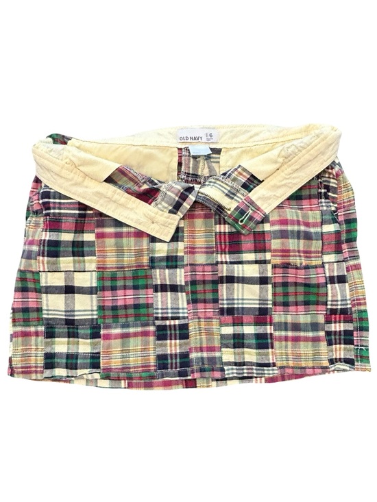 Old Navy Dresses & Skirts - SOLD ***VTG Old Navy Y2K multicolored plaid patchwork madras mini skirt preppy